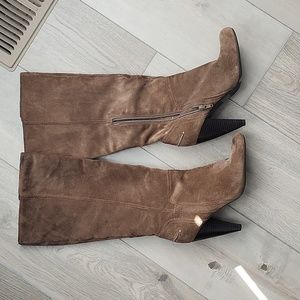 Jessica Simpson suede leather,below knee boots, hardly worn. Great condition! 9
